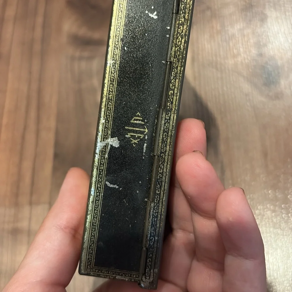 Vintage Art Deco Metal Cutex Five Minute Set Advertising Tin Litho Box Manicure